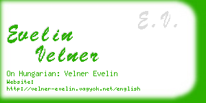 evelin velner business card